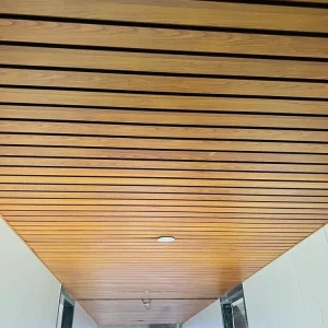 Coated aluminum ceiling