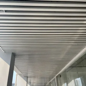 Baffle ceiling for commercial projects
